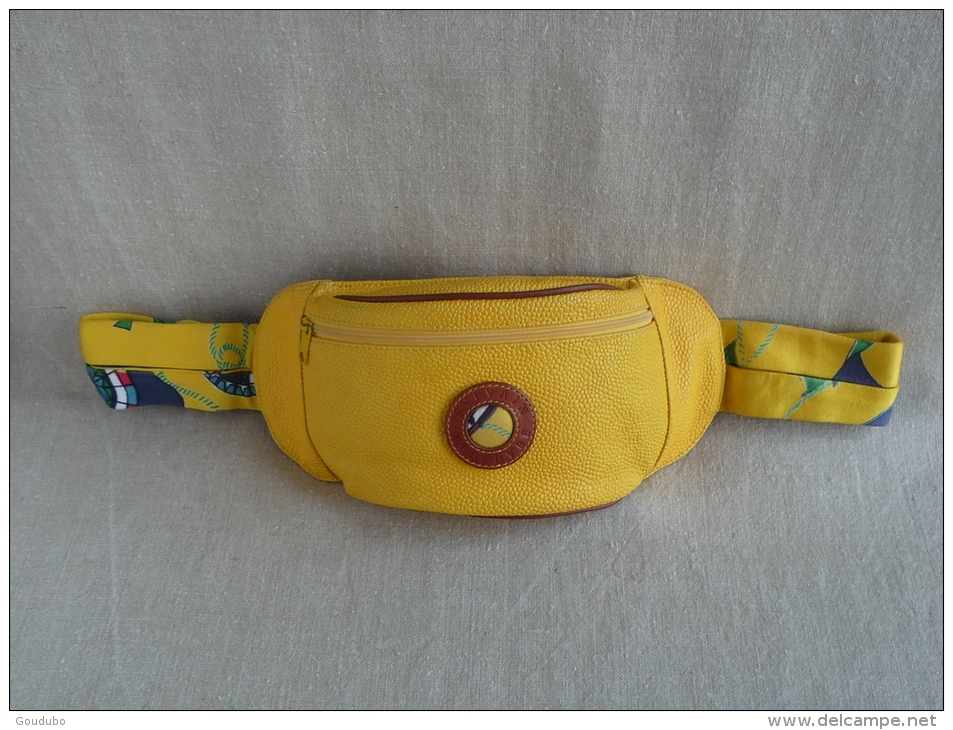 Sacoche Banane Sylvain Lefebvre En Cuir Jaune Ceinture Cuir Et Tissu Bariolé. Voir Photos. - Purses & Bags