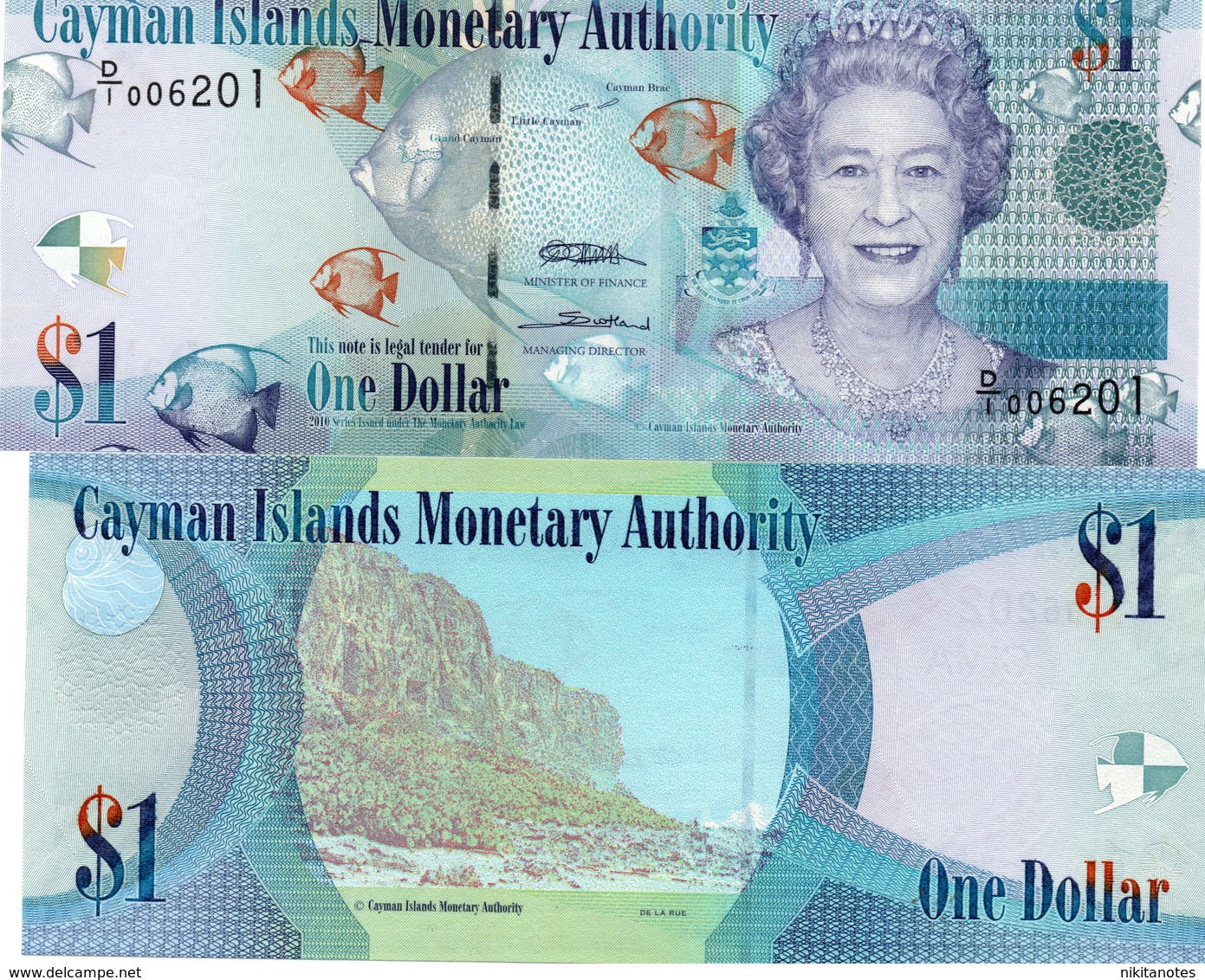 CAYMAN ISLANDS 1 Dollar $ UNC - Isole Caiman