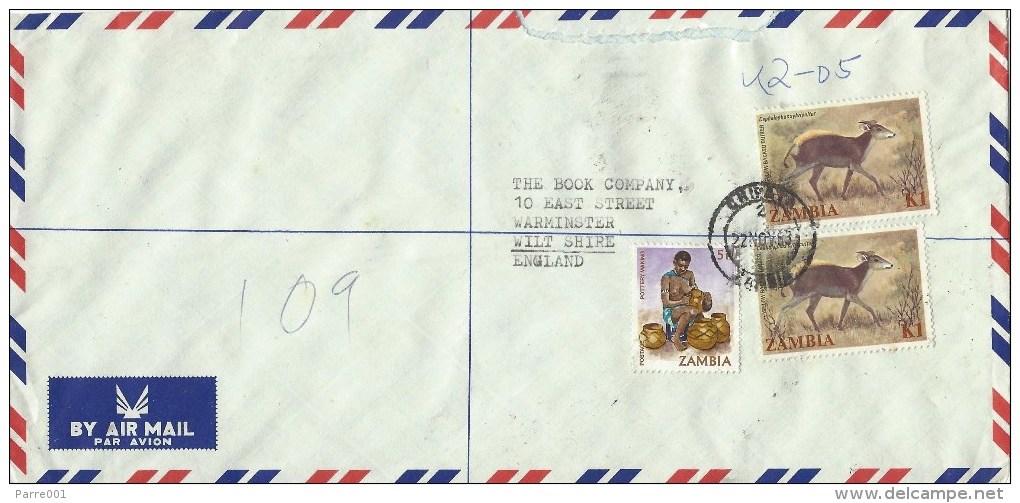 Zambia 1983 Chipata Yellow Backed Duiker Antilope Registered Cover - Zambia (1965-...)