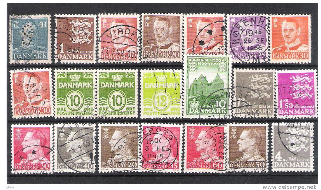 DANEMARK:mini Collection  De 53 TP Ttes époques Années 1907...1994 - Collections