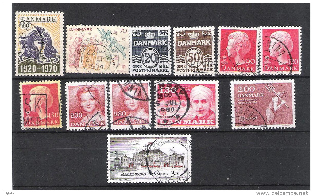 DANEMARK:mini Collection  De 53 TP Ttes époques Années 1907...1994 - Collections