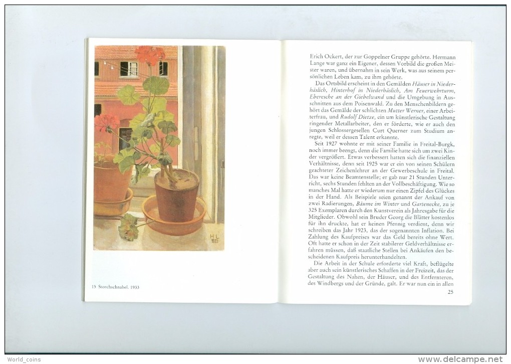 Hermann Lange (1890-1939), A German Painter. Paperback Book. Maler Und Werk. - Schilderijen &  Beeldhouwkunst