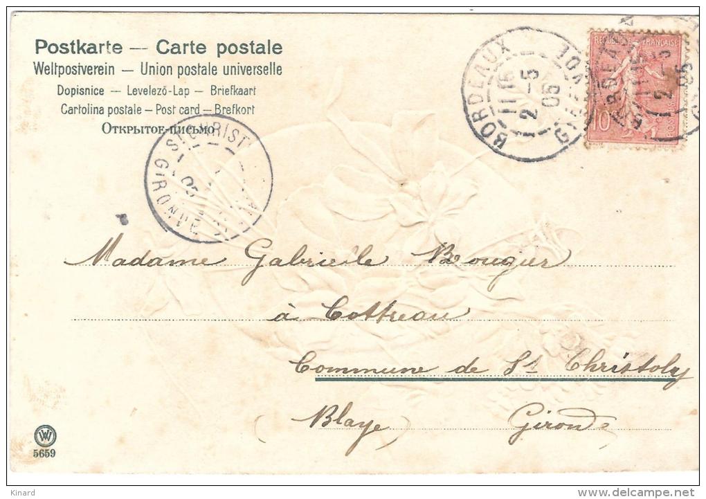 CPA....A. MAILICK...CARTE GAUFFREE ..TBE..1905.... SCAN - Mailick, Alfred