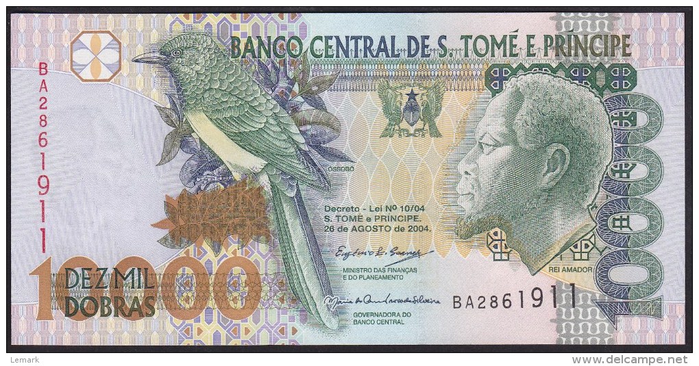 Saint Thomas & Principe 10000 Dobras 2004 P66b UNC - Sao Tomé Et Principe