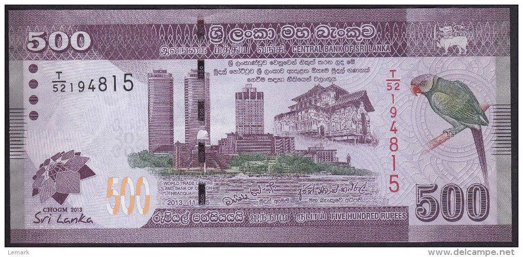 Sri Lanka 500 Rupees 2013 P129 Commemorative UNC - Sri Lanka