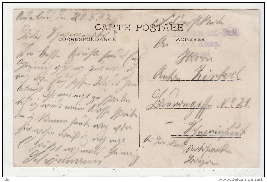 SOLRE SUR SAMBRE ENTITE ERQUELINNES FELDPOST 14 18  LANDSTURN INFANT BATL  BRIEFSTEMPEL - Guerre 1914-18