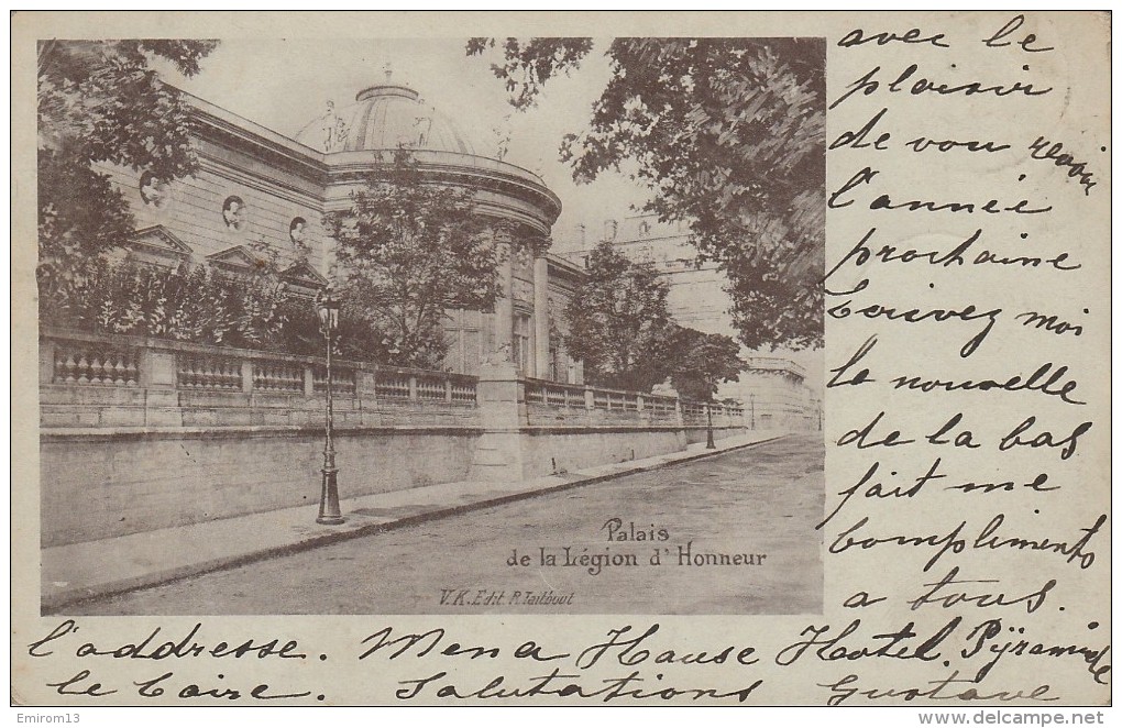 75 PARIS Palais De La Légion D'honneur Précurseur 1899! V. K. édit Rtaitbout - Andere Monumenten, Gebouwen