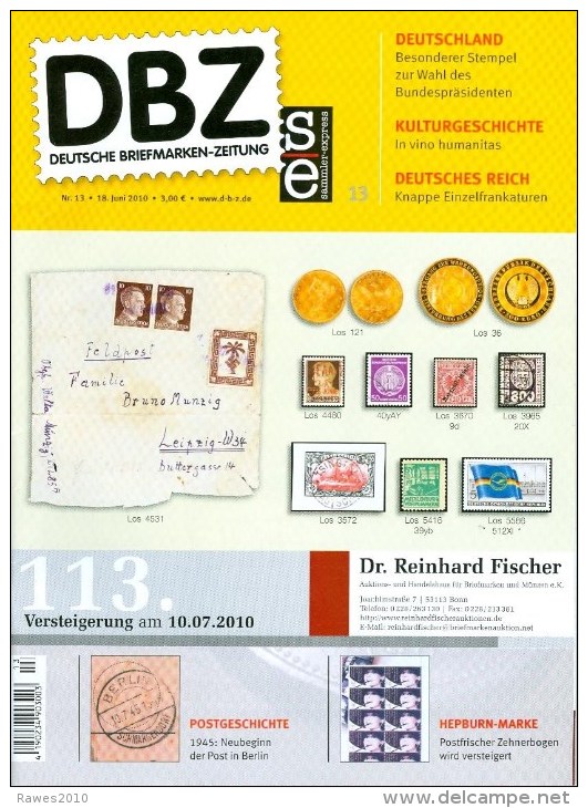 BRD DBZ Deutsche Briefmarken-Zeitung Nr. 13/2010 - Allemand (àpd. 1941)