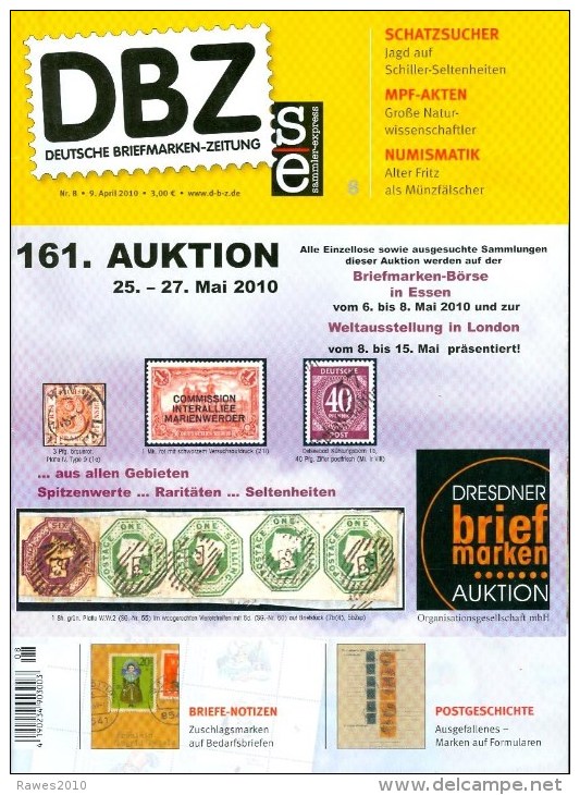 BRD DBZ Deutsche Briefmarken-Zeitung Nr. 8/2010 - Allemand (àpd. 1941)