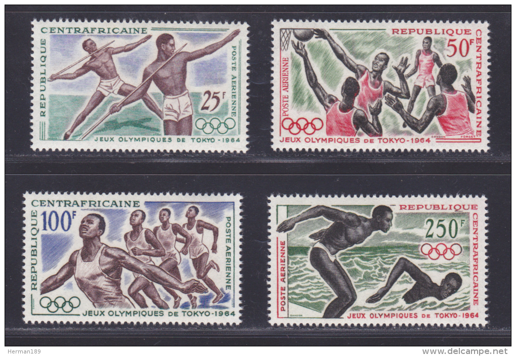 CENTRAFRICAINE AERIENS N°   22 à 25 ** MNH Neufs Sans Charnière, TB  (D108) - República Centroafricana