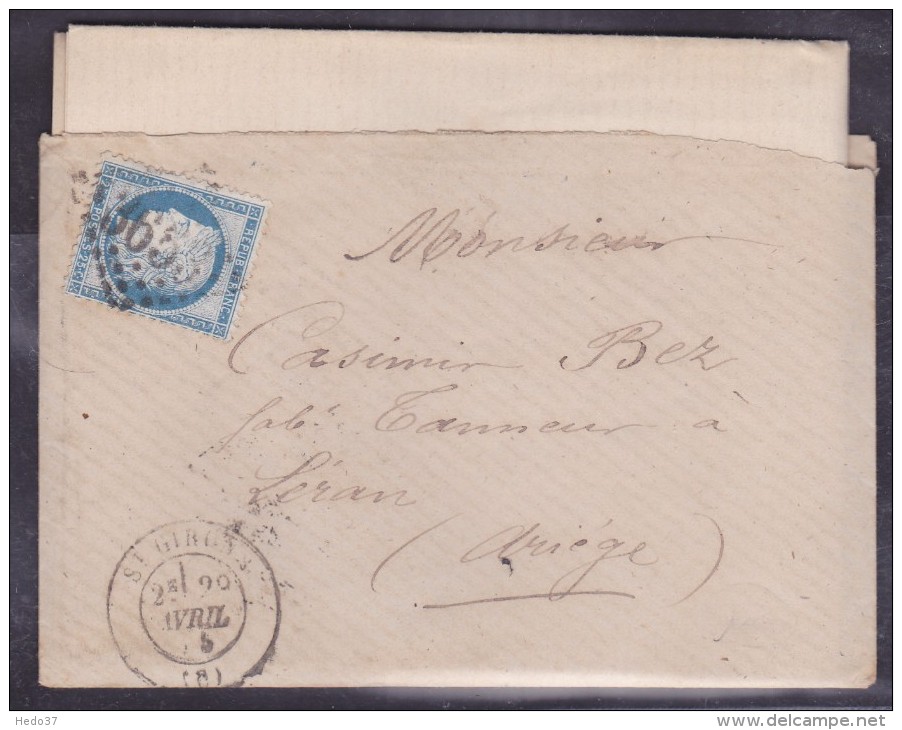 France N°60 Sur Lettre - 1871-1875 Cérès