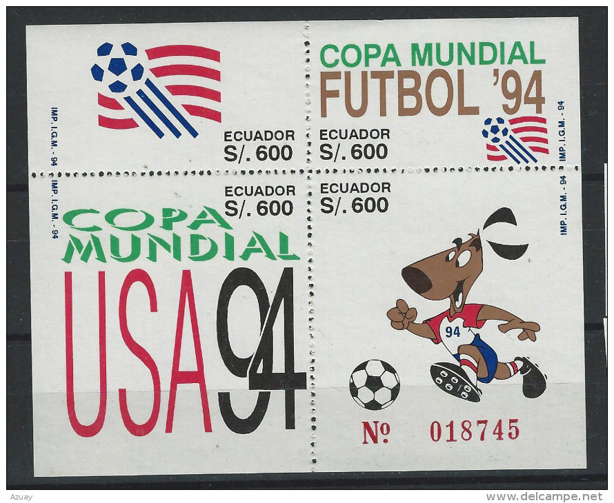 EC - 1994 -BLOCK 149 - FUTBOL ´94 - BLOCK --MNH --**-- POSTFRISCH - Ecuador