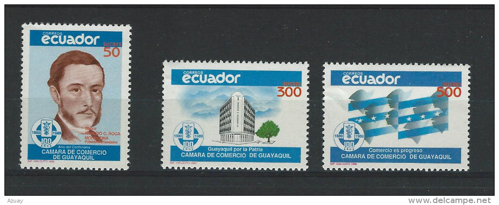 EC - 1989 - 2119-2121 -SATZ - HANDELSKAMMER GUAYAQUIL-- MNH -- ** -- POSTFRISCH - Equateur