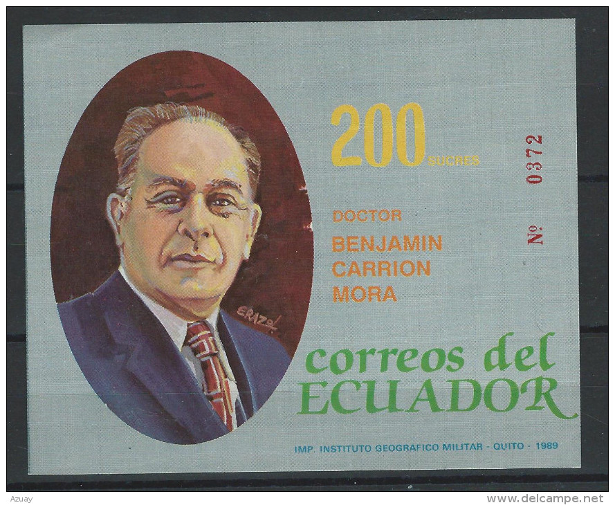 EC - 1989 -BLOCK 135 -  BENJAMIN CARRIÓN -- MNH -- ** -- POSTFRISCH - Equateur