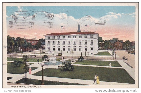 Post Office Augusta Georgia 1917 Curteich - Augusta