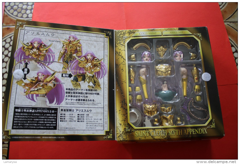 SAINT CLOTH MYTH APPENDIX BANDAI GOLD SAINT ARIES MU Action Figure Anime Japan Bandai COLLECTOR  NEW IN EMBALLAGE - Saint Seiya