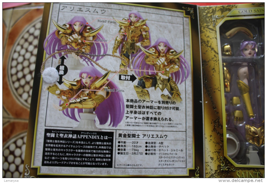 SAINT CLOTH MYTH APPENDIX BANDAI GOLD SAINT ARIES MU Action Figure Anime Japan Bandai COLLECTOR  NEW IN EMBALLAGE - Saint Seiya