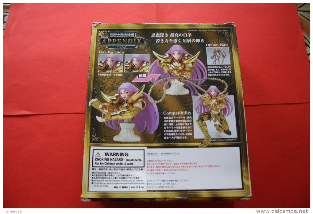 SAINT CLOTH MYTH APPENDIX BANDAI GOLD SAINT ARIES MU Action Figure anime japan bandai COLLECTOR  NEW IN EMBALLAGE