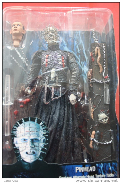 CLIVE BACKER'S HELLRAISER  PINHEAD FEATURE ALTERNATE HEAD REEL TOYS NECA Action Figure Anime COLLECTOR NEW IN EMBALLAGE - Autres & Non Classés