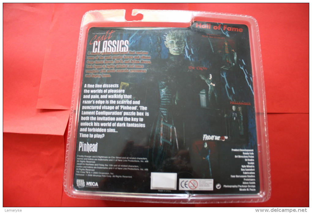 CLIVE BACKER'S HELLRAISER  PINHEAD FEATURE ALTERNATE HEAD REEL TOYS NECA Action Figure Anime COLLECTOR NEW IN EMBALLAGE - Other & Unclassified