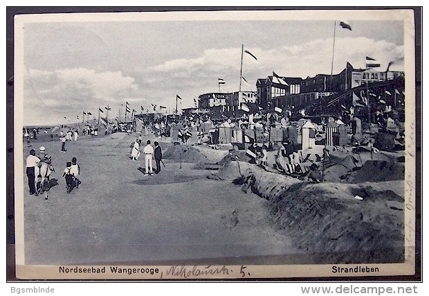 Alte Karte "Nordseebad Wangerooge - Strandleben" 1932 - Wangerooge