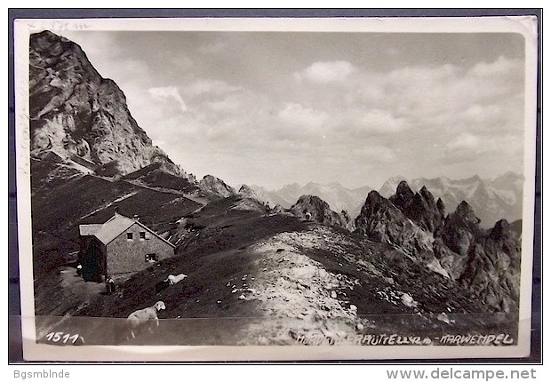 Alte Karte "Nördlinger Hütte - Karwendel" 1938 - Reutte