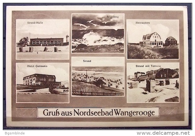 Alte Karte "Gruß Aus Nordseebad Wangerooge" 1932 - Wangerooge