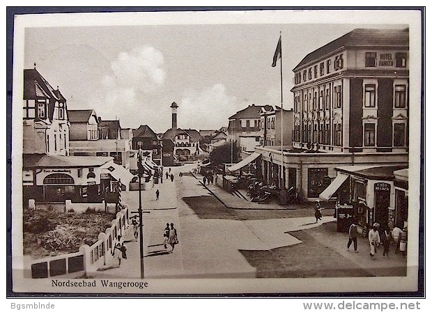 Alte Karte "Blick Auf Einkaufsstraße Wangerooge" 1932 - Wangerooge