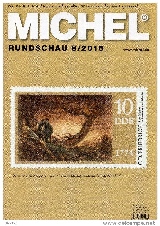 Briefmarken Rundschau MICHEL 8/2015 Neu 6€ New Stamps+coins World Catalogue And Magacine Of Germany ISBN 9 783954 025503 - Sonstige & Ohne Zuordnung