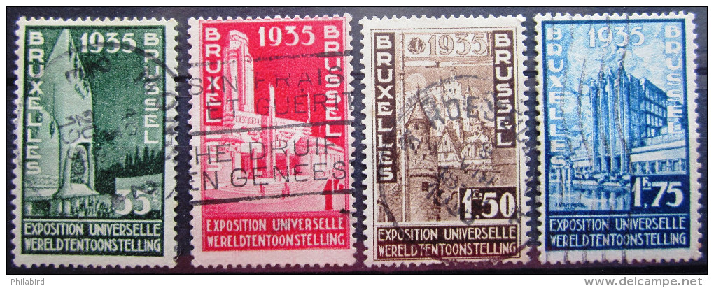 BELGIQUE           N° 386/389          OBLITERE - Used Stamps