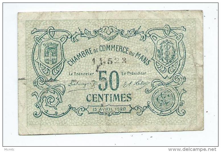 Chambre De Commerce Du Mans 50 Centimes - Camera Di Commercio