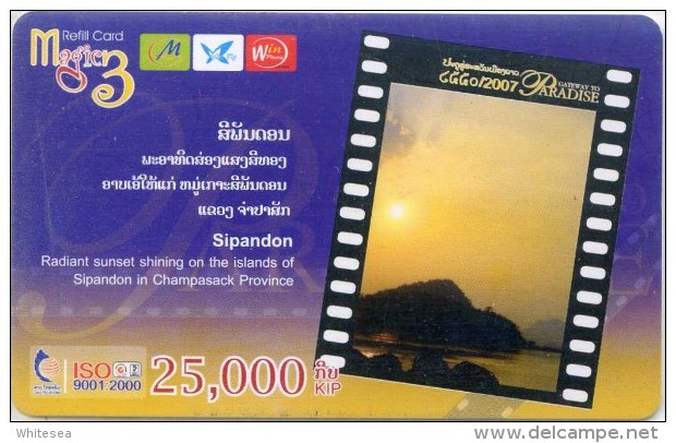 Mobilecard Laos - Landschaft,landscape - Sunrise,Sonnenaufgang  ( 4 ) - Laos