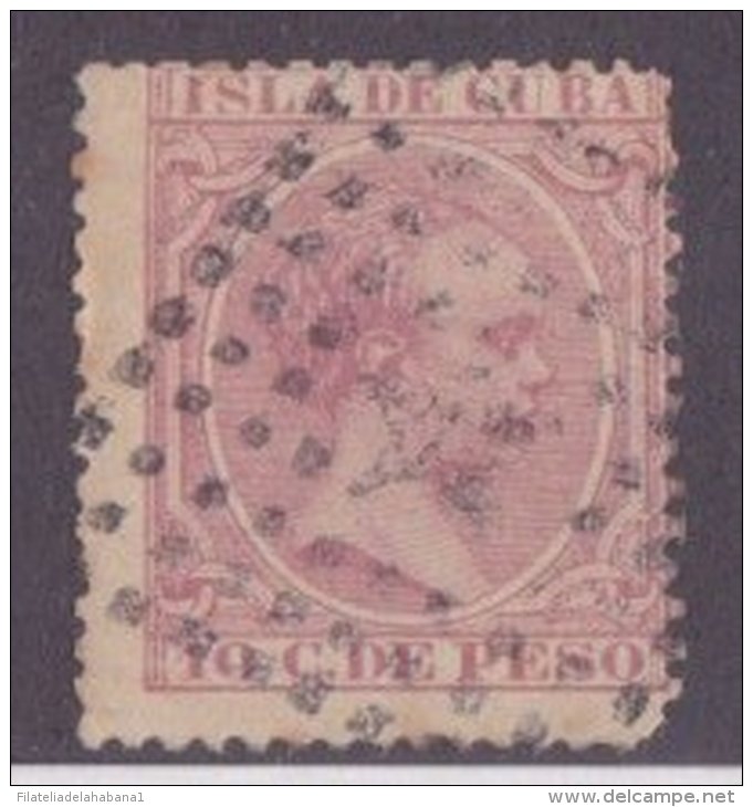 1891-21 CUBA SPAIN ESPAÑA 1891. Ed.128 10c ALFONSO XII MARCA DE ESPAÑA - Ongebruikt