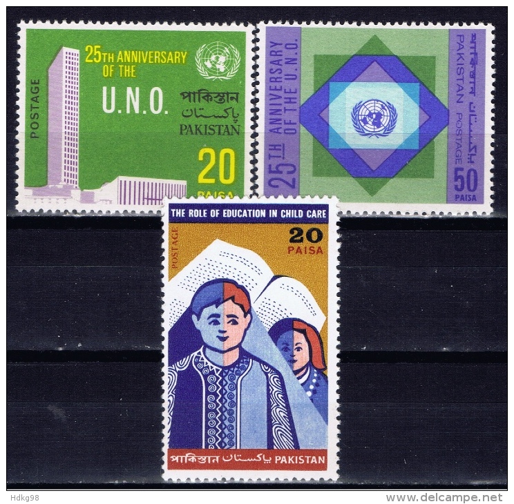 PK+ Pakistan 1970 Mi 289-90 300 Mnh UNO, Weltkindertag - Pakistan