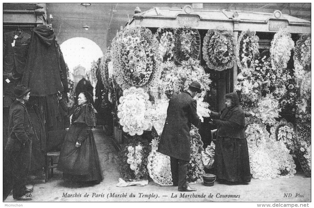 CPA Les Petits Métiers Parisiens La Marchande De Couronnes - Petits Métiers à Paris