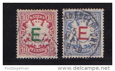 GERMANY, BAYERN, 1908,  Used Stamp(s) Dienstmarke , Ë,  MI "D1=D5,  #16 071,  2 Values Only - Used