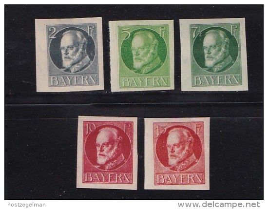 GERMANY, BAYERN, 1916,  Used Stamp(s) , Ludwig III, Perforated,  MI 110-115  #16 161 - Other & Unclassified