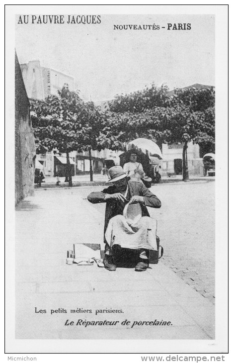 CPA Les Petits Métiers Parisiens Le Réparateur De Porcelaine - Petits Métiers à Paris