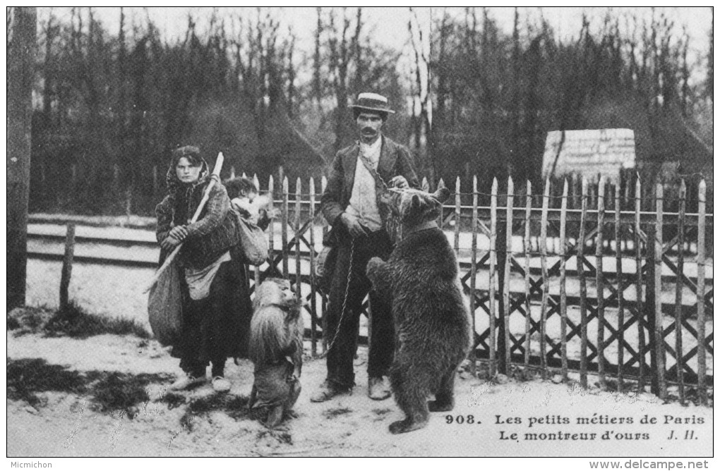 CPA Les Petits Métiers Parisiens Le Montreur D'Ours - Petits Métiers à Paris