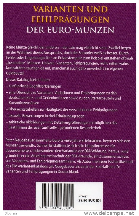 Fehlprägungen Varianten Euro-coins catalogue 2009 new 30€ Abarten Verprägungen Kurs-/Gedenkmünzen Deutschland+Euroländer