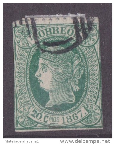 1867-9 CUBA SPAIN ESPAÑA 1867. Ed.18. 10c. SPIRO FORGER. PARA ESTUDIO - Ongebruikt