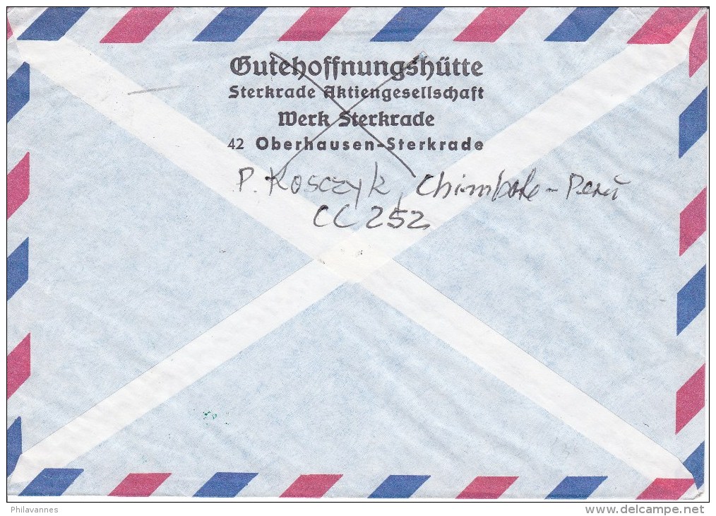 PEROU,  Lettre Recommandée De CHIMBOTE; 1997, ( 15062/1) - Peru