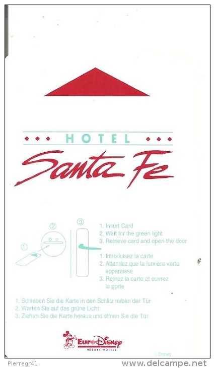 CLE HOTEL-DISNEY-7/93-SANTA FE-DOS 3- TBE - Disney