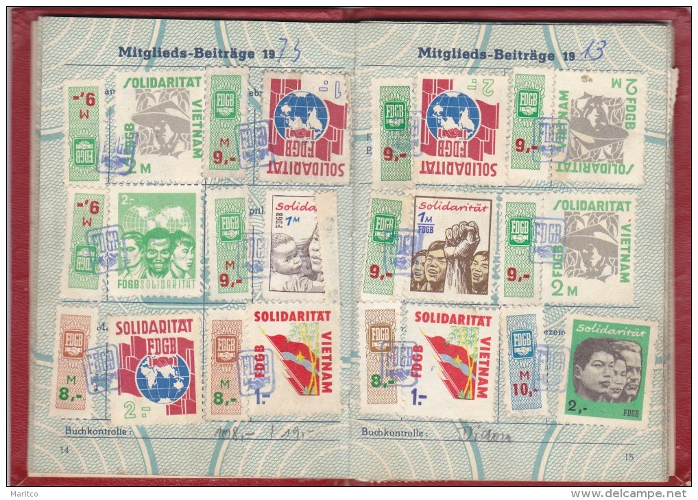 DDR Booklet FDGB Issued 1970 - Plaatfouten En Curiosa