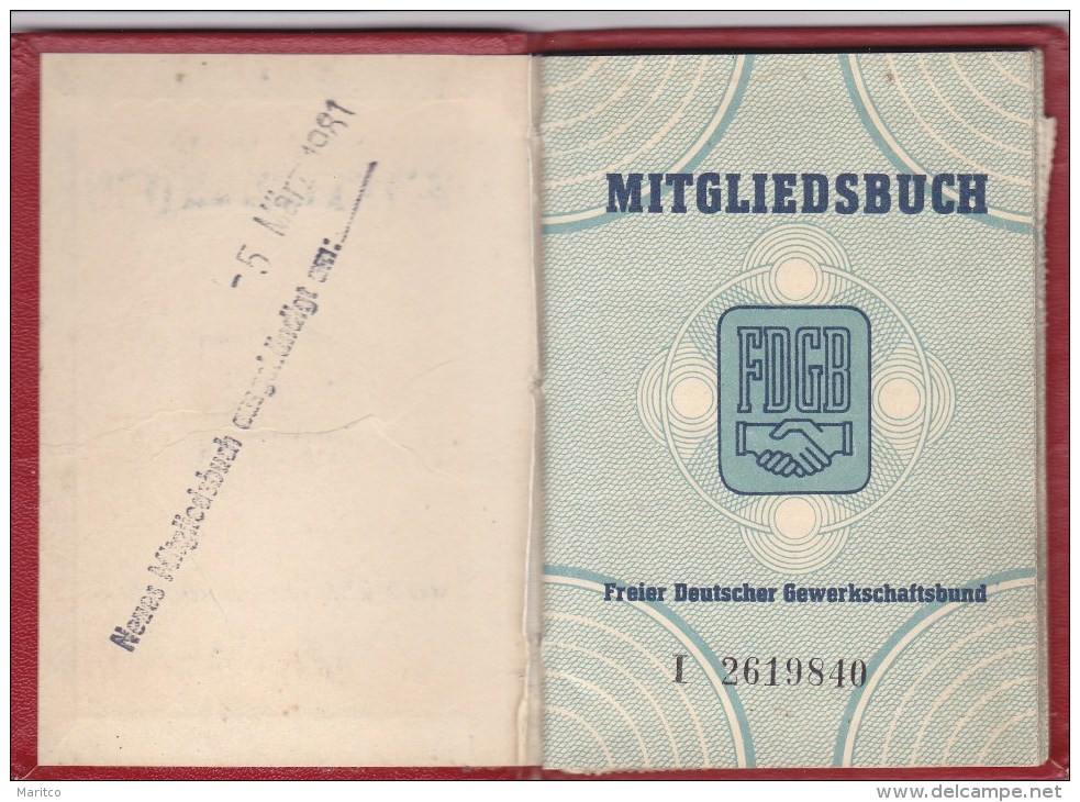 DDR Booklet FDGB issued 1970