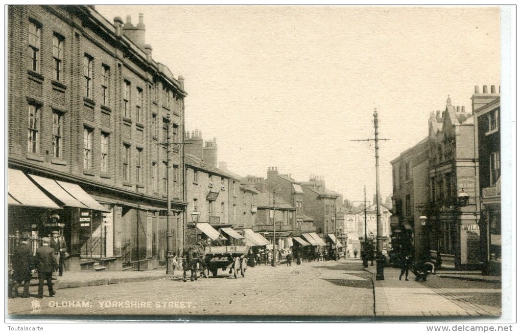 POST CARD ENGLAND MANCHESTER OLDHAM YORKSHIRE STREET Animated - Manchester