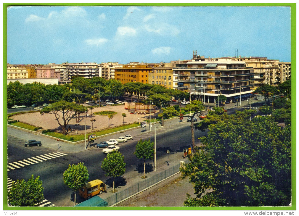 OSTIA Lido Di Roma Piazzale Della Stazione Lido Centro Fiat 1100 500 600 850 Opel Kadett B - Altri & Non Classificati