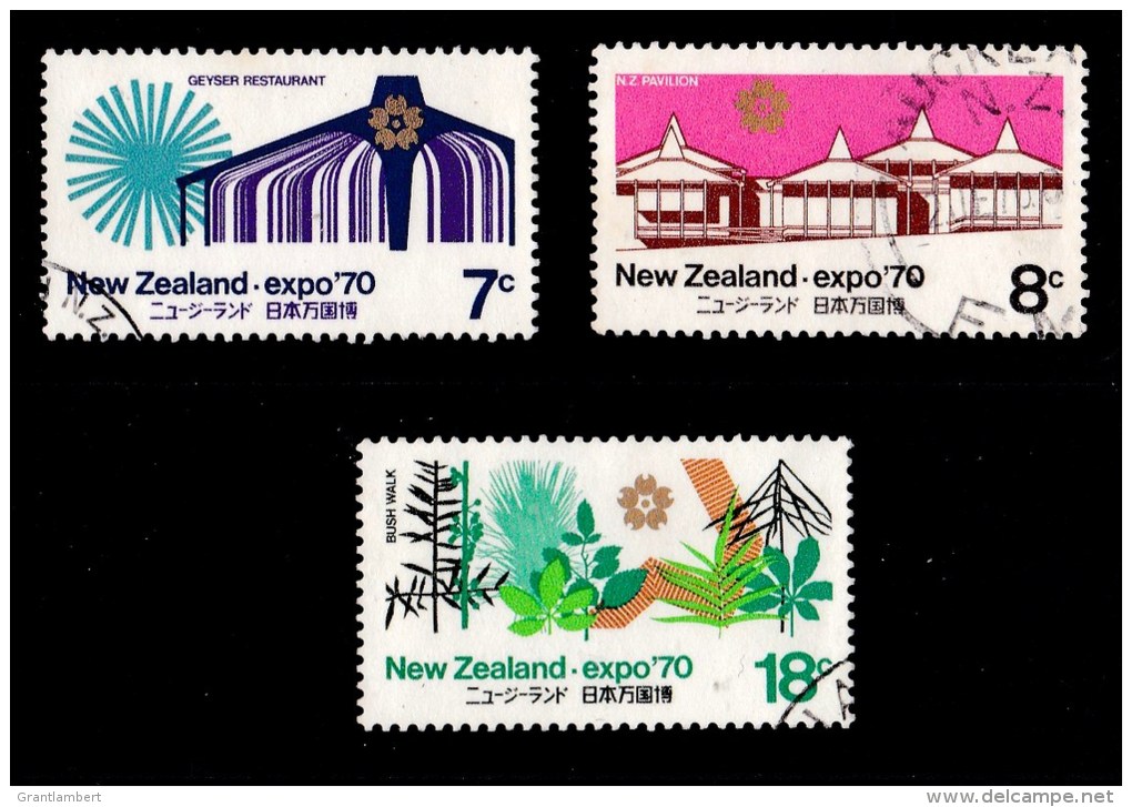 New Zealand 1970 World Fair Expo'70 Set Of 3 Used - - Used Stamps