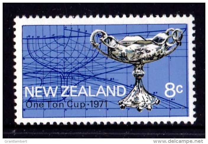 New Zealand 1970 Sailing - One Ton Cup Trophy 8c MNH - Unused Stamps