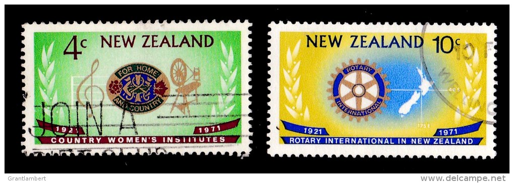 New Zealand 1971 Anniversaries - Rotary &amp; Country Women's Institutes Set Used - - Used Stamps